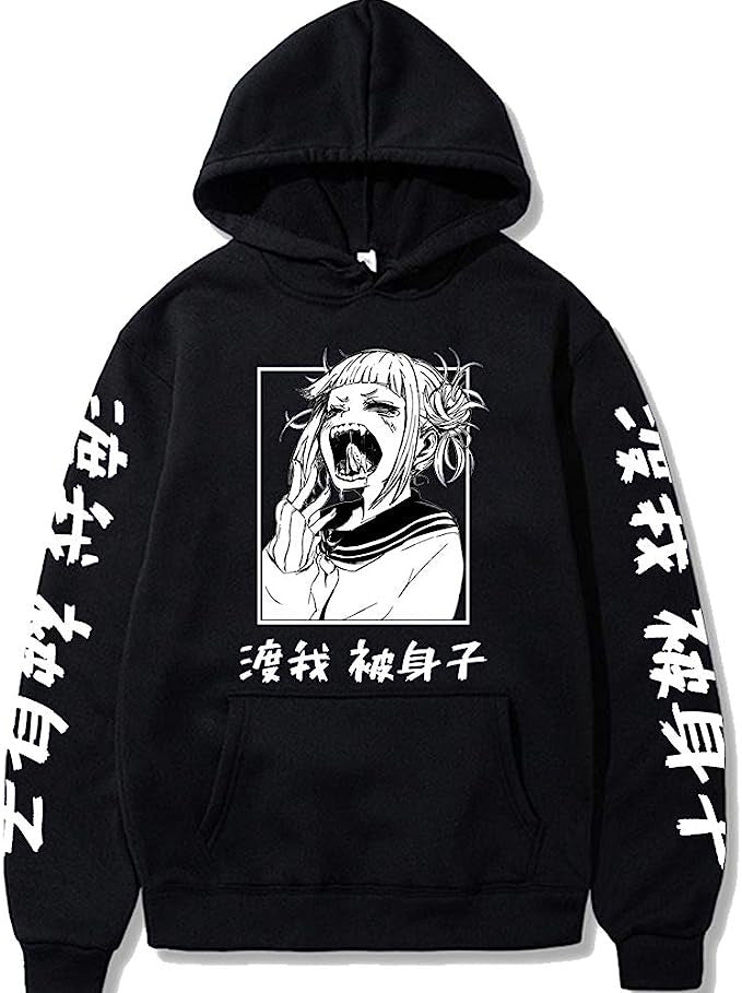 Large size men and women couple sweater trendy hooded hoodie anime hoodie