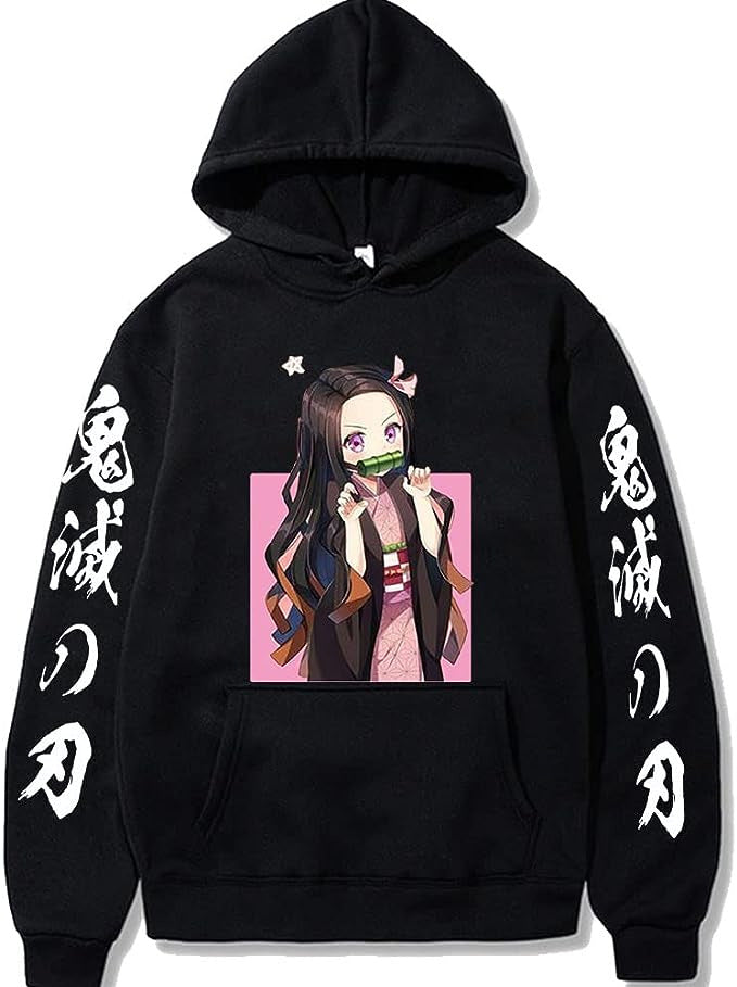 Large size men and women couple sweater trendy hooded hoodie anime hoodie