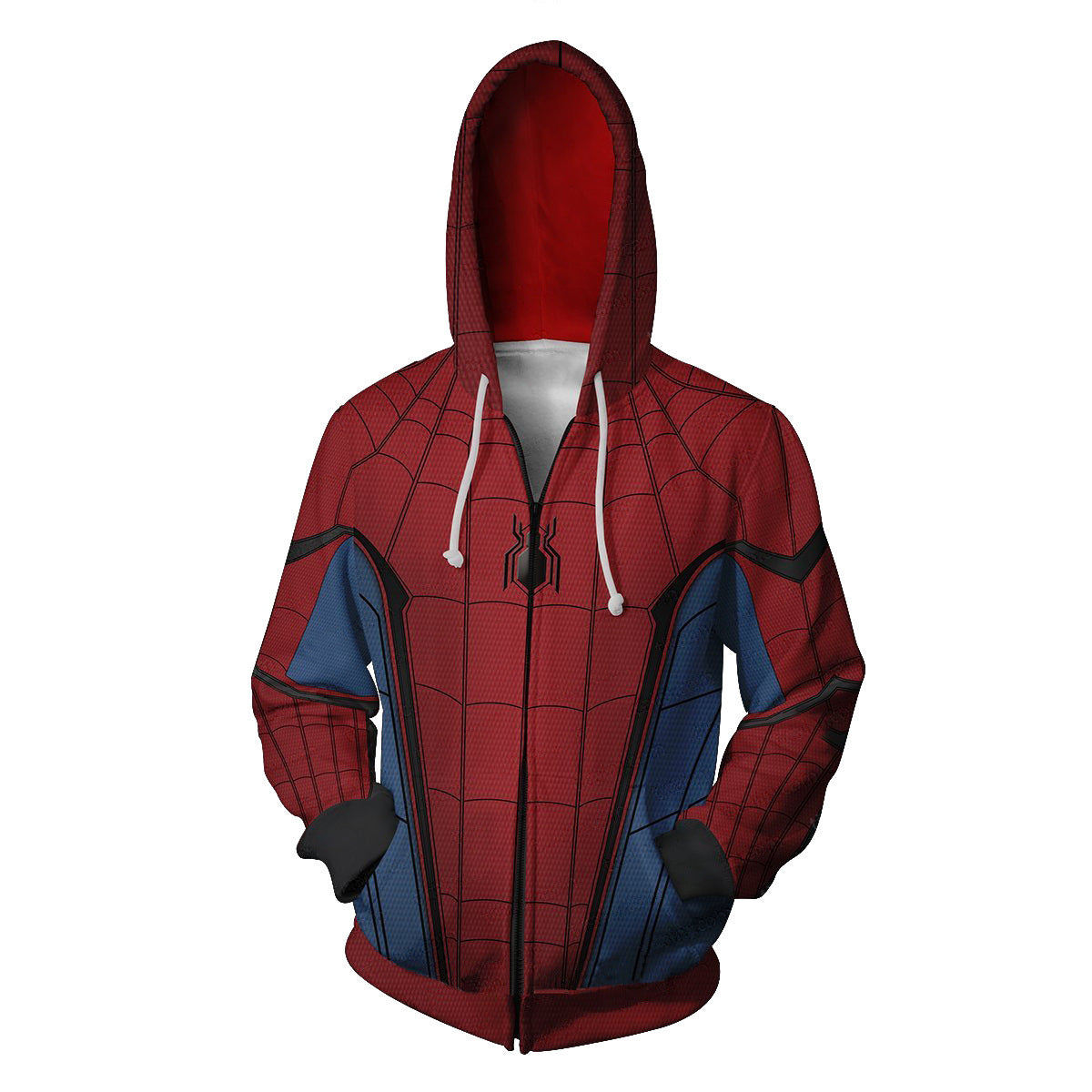 3D digital printing Spider-Man New Era Little Black Spider cosplay anime zipper cardigan hooded sweatshirt