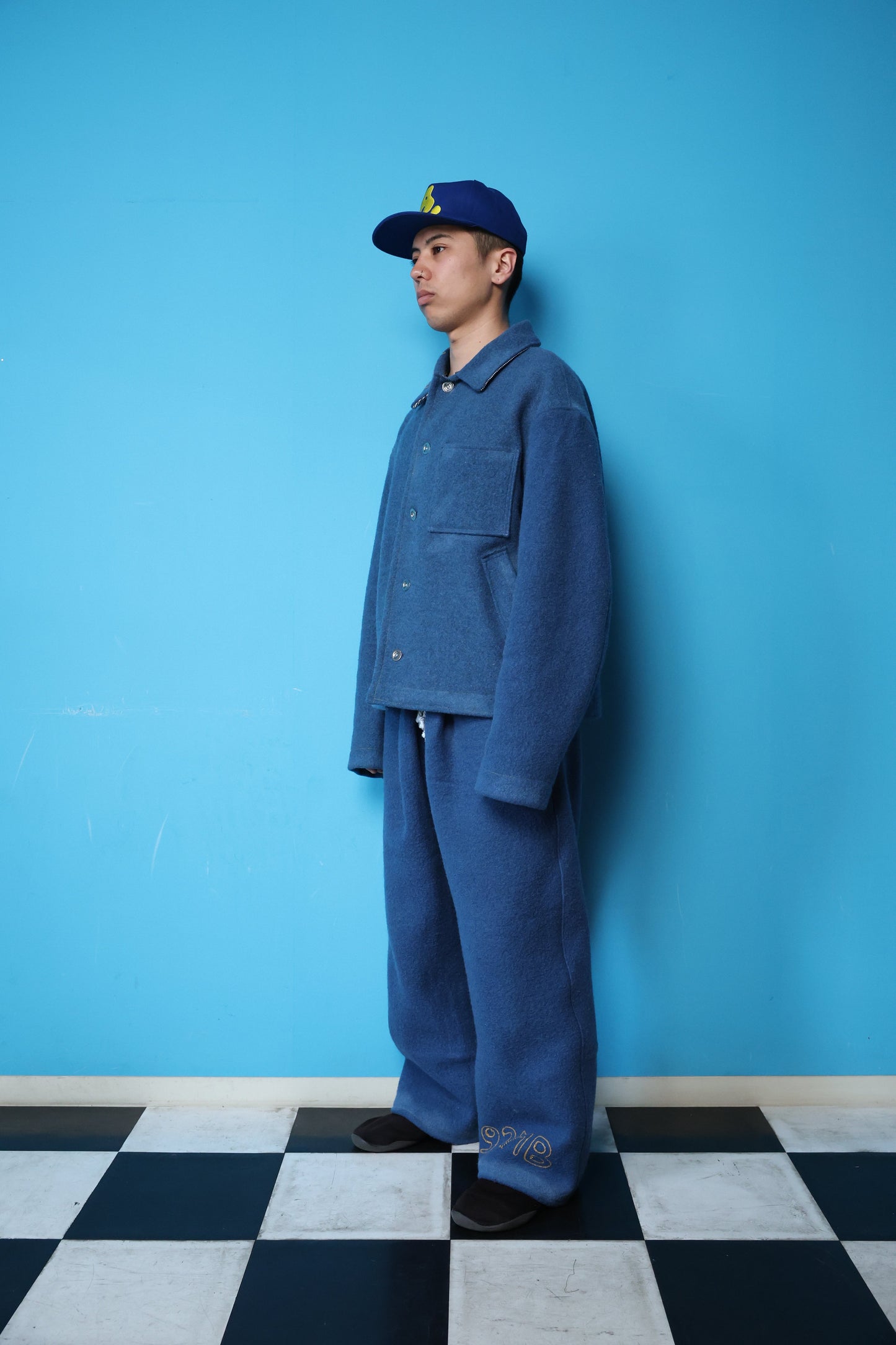 MILITARY WOOL DOJO PANTS(BLUE)