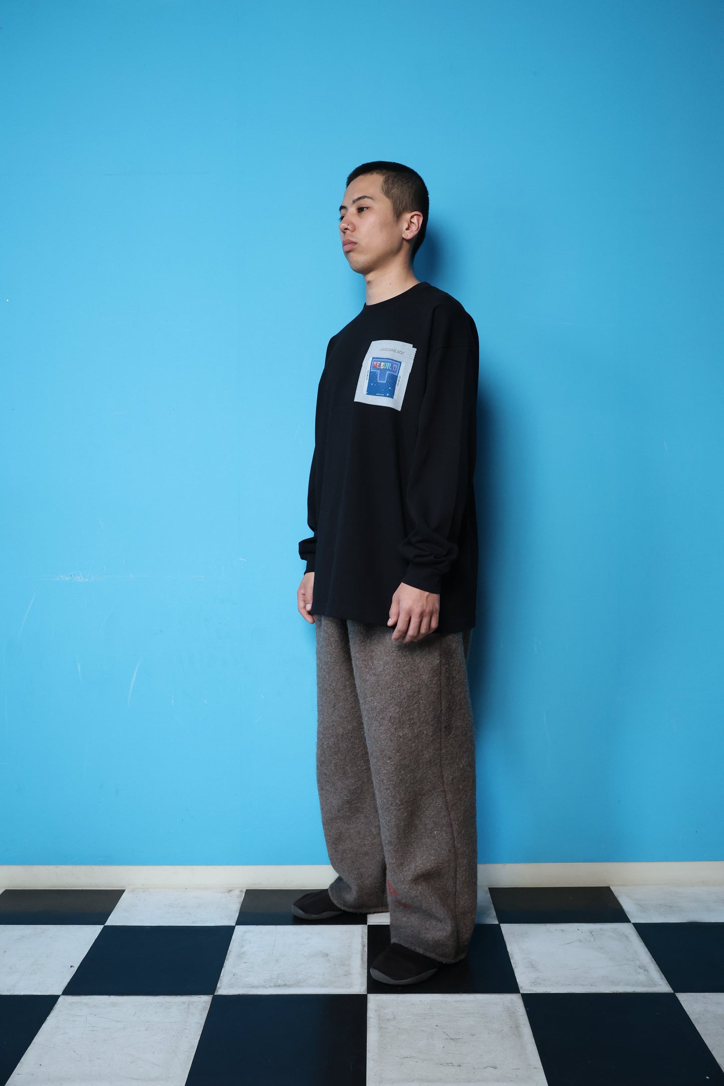 REBUILD L/S TEE(BLACK)