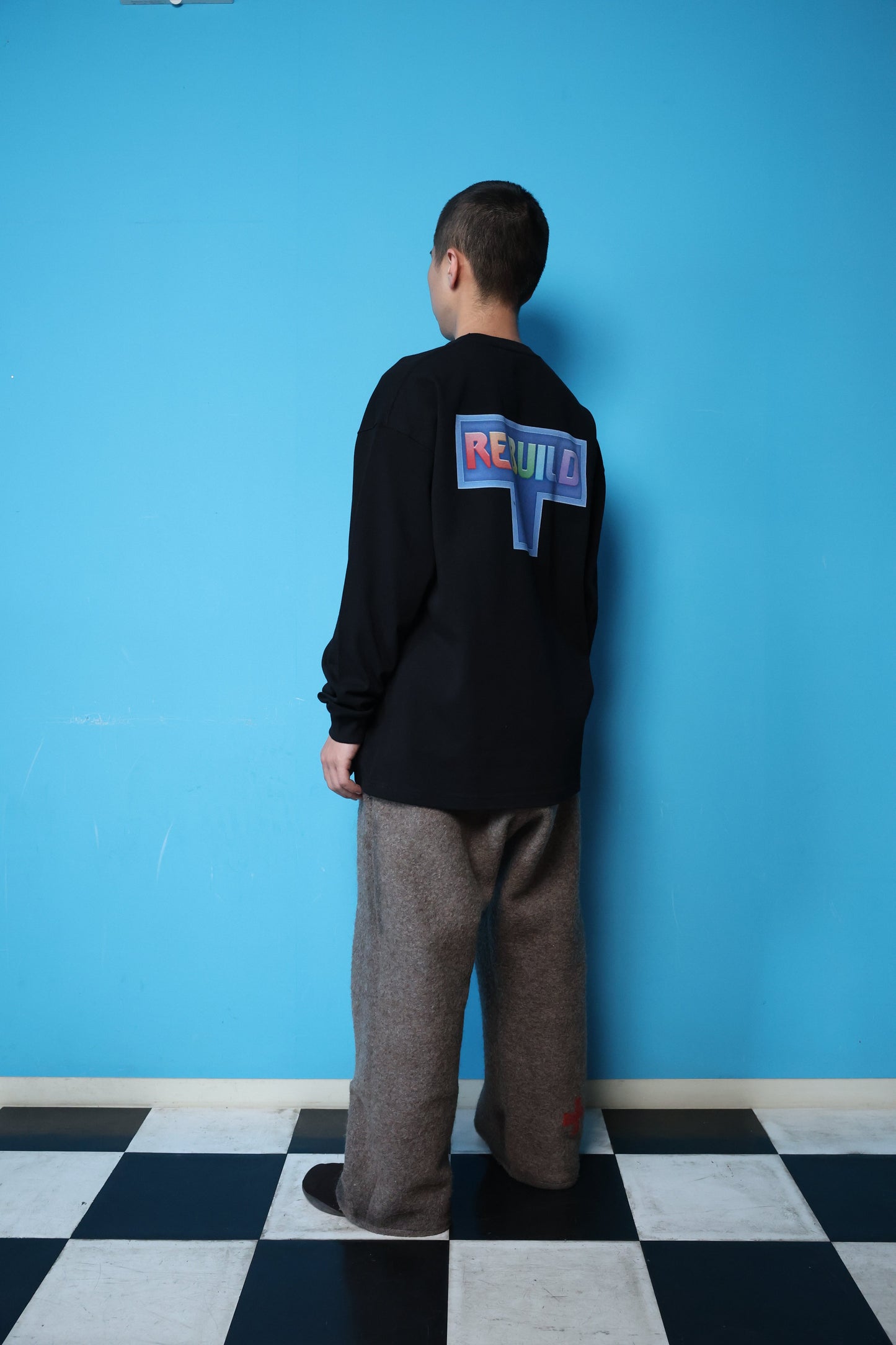 REBUILD L/S TEE(BLACK)