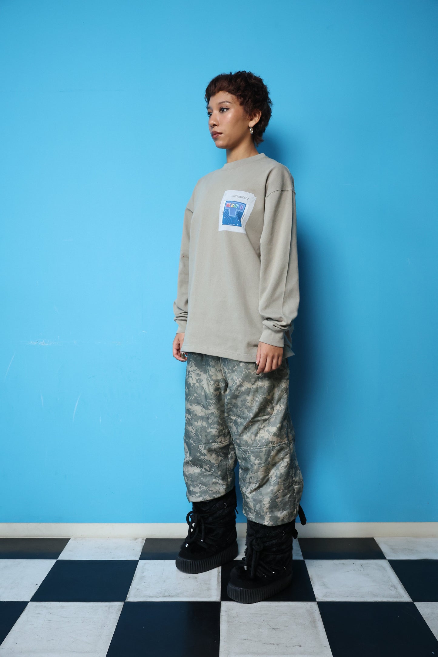 REBUILD L/S TEE(BEIGE)