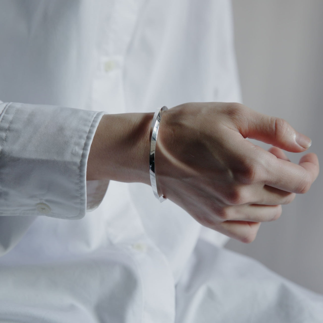 シルバー925 バングル ｜幅4mm｜21-B-004