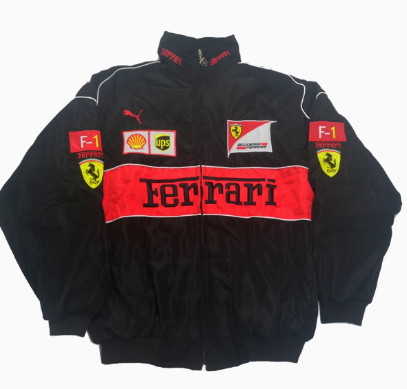 F1 racing suit, motorcycle cotton suit, American retro motorcycle riding suit, men's and women's cotton jacket, embroidered autumn and winter