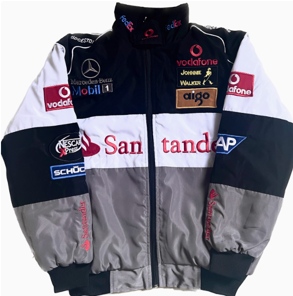 F1 racing suit, motorcycle cotton suit, American retro motorcycle riding suit, men's and women's cotton jacket, embroidered autumn and winter