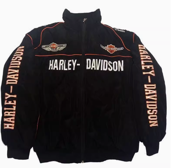 F1 racing suit, motorcycle cotton suit, American retro motorcycle riding suit, men's and women's cotton jacket, embroidered autumn and winter