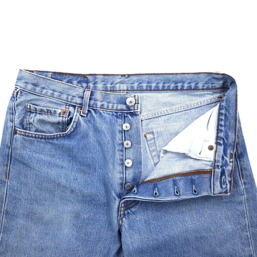 Levi's 90年代 USA製 501 デニムパンツ 32 ブルー コットン ボタンフライ ボタン裏524 501-0125