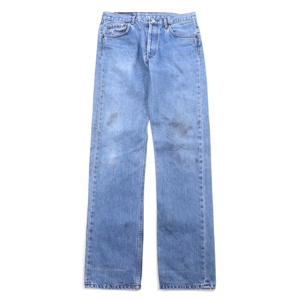 Levi's 90年代 USA製 501 デニムパンツ 32 ブルー コットン ボタンフライ ボタン裏524 501-0125
